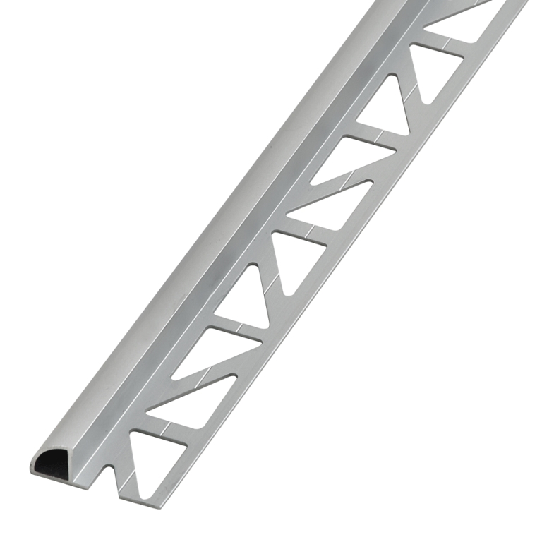 3/8" QUARTER CIRCLE ALUMINUM SATIN SILVER