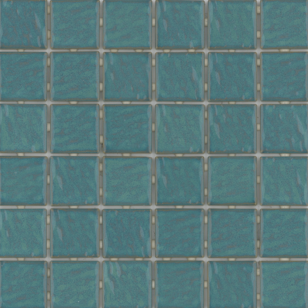 Afloat Glossy Mosaic tile in Navy, Turquoise, and Aqua finish, 1x1 and 12x12 sizes, made of porcelain