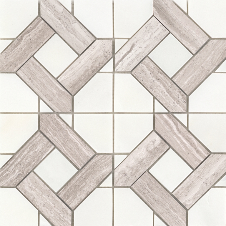 Alluro - 12X12 Mini Manor, Cream, Polished