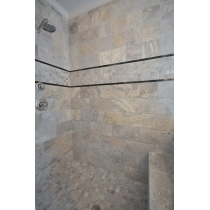 TRAV ANCIENT TUMBLED - 8X8, SILVER SILVER, TUMBLED