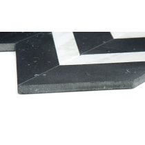 BIZOU - 12X13, BLACK/WHITE, POLISHED