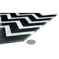 BIZOU - 12X13, BLACK/WHITE, POLISHED