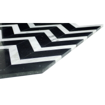 BIZOU - 12X13, BLACK/WHITE, POLISHED
