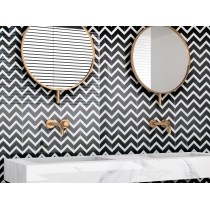 BIZOU - 12X13, BLACK/WHITE, POLISHED