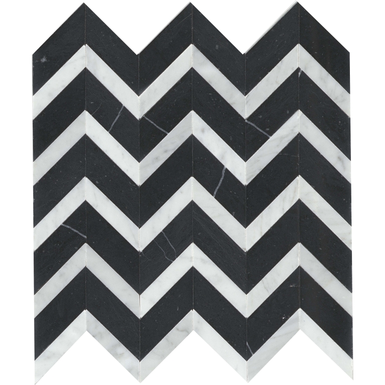 BIZOU - 12X13, BLACK/WHITE, POLISHED