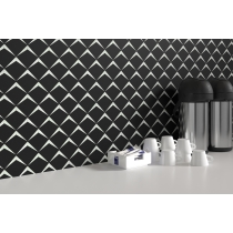 BIZOU - 13X13, BLACK/WHITE, POLISHED