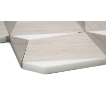 BIZOU - 13X13, CREAM/WHITE, POLISHED