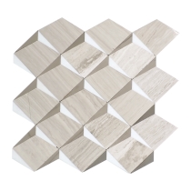 BIZOU - 13X13, CREAM/WHITE, POLISHED
