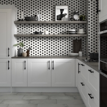 BIZOU - DMSK/11X13, WHITE/BLACK, POLISHED