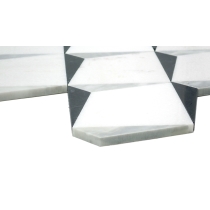 BIZOU - 13X13, WHITE/BLACK, POLISHED