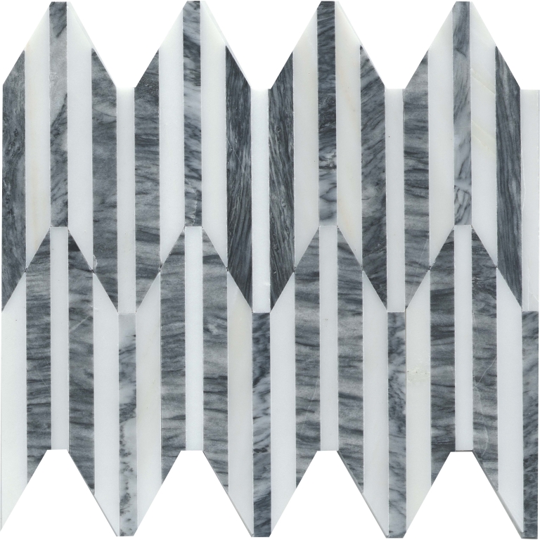 BIZOU - 0.57X5/10X12, WHITE/GRAY, POLISHED