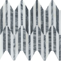 BIZOU - 0.57X5/10X12, WHITE/GRAY, POLISHED