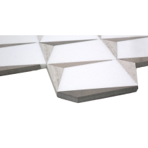 BIZOU - 13X13, WHITE/TAUPE, POLISHED