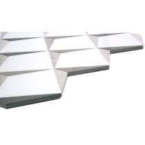 BIZOU - 13X13, WHITE/TAUPE, POLISHED