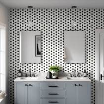 BIZOU - DMSK/11X13, WHITE/BLACK, POLISHED