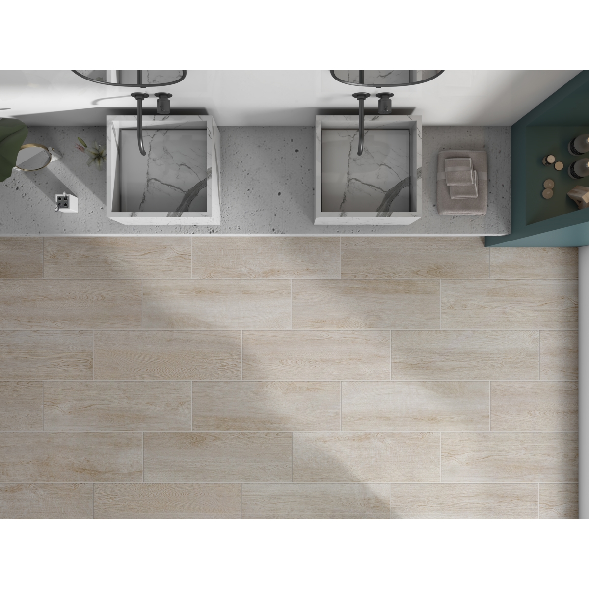 Boxwood Matte Ceramic Tile in Wando color, 8x35 size, featuring a matte finish and rectangular shape.