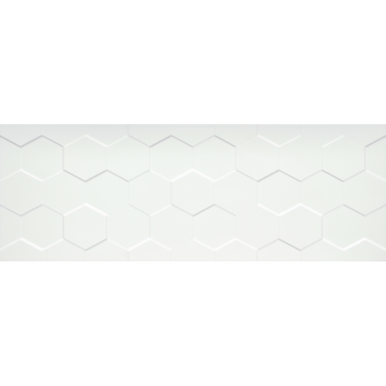 Center - 13X35 Hex, White, Satin