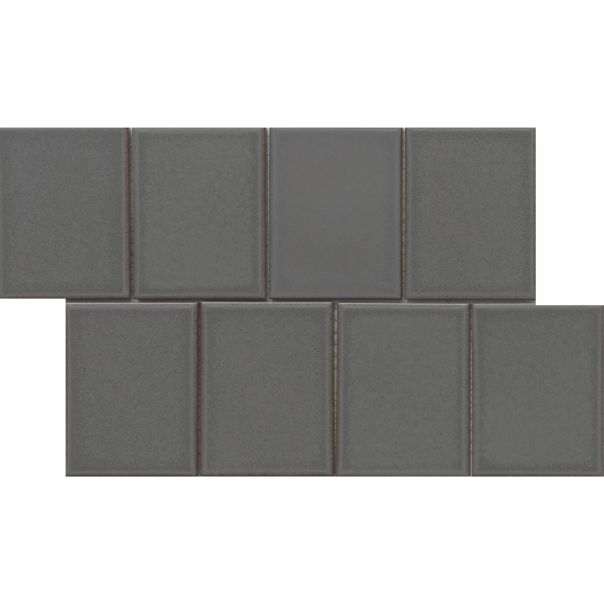 Cuadro Glossy Mosaic Tile in Gray, Sky, White, Charcoal, Royal, and Fawn colors, Porcelain material, 4x5/9x14 size, Glossy finish