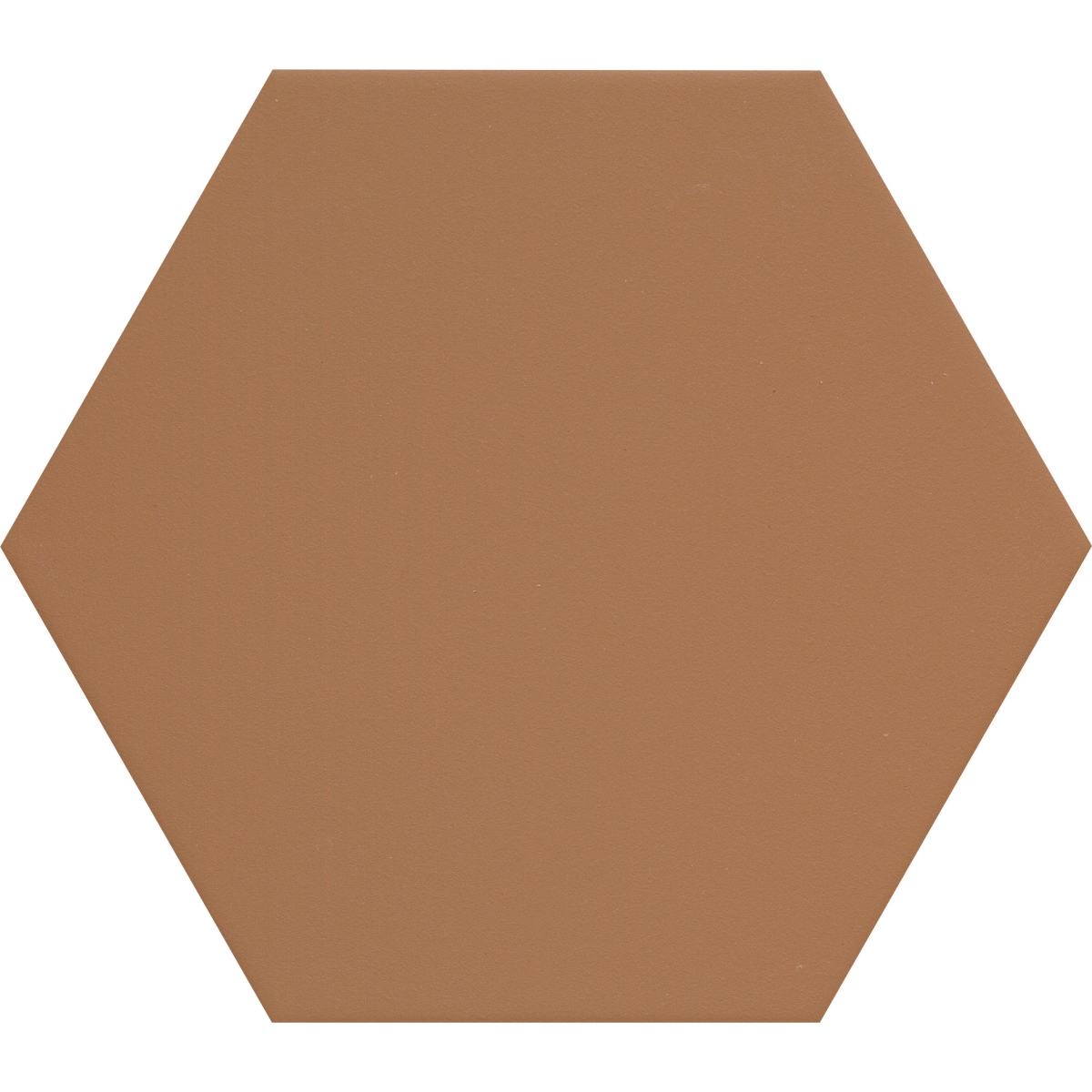 Eclissi Hex Matte Porcelain Tile in Cotto, Jet, and White - 8x9 hexagon shape, matte finish