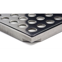 EMPERVIOUS 4" DRAIN GRATE AND FRAME - POLISHED CHROME