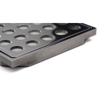 EMPERVIOUS 4" DRAIN GRATE AND FRAME - POLISHED CHROME