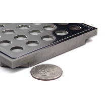 EMPERVIOUS 4" DRAIN GRATE AND FRAME - POLISHED CHROME