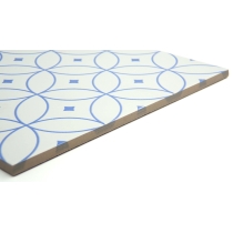 GEOMETRY - 10X10, BLUE ATO, MATTE/SATIN