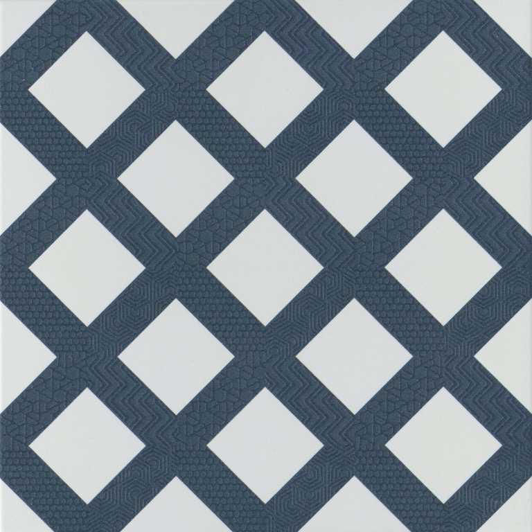 GEOMETRY - 10X10, NAVY FRA, MATTE/SATIN