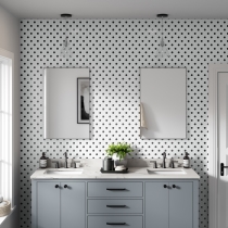 INFLUENCE - 1X1/10X12, WHITE/BLACK, GLOSSY