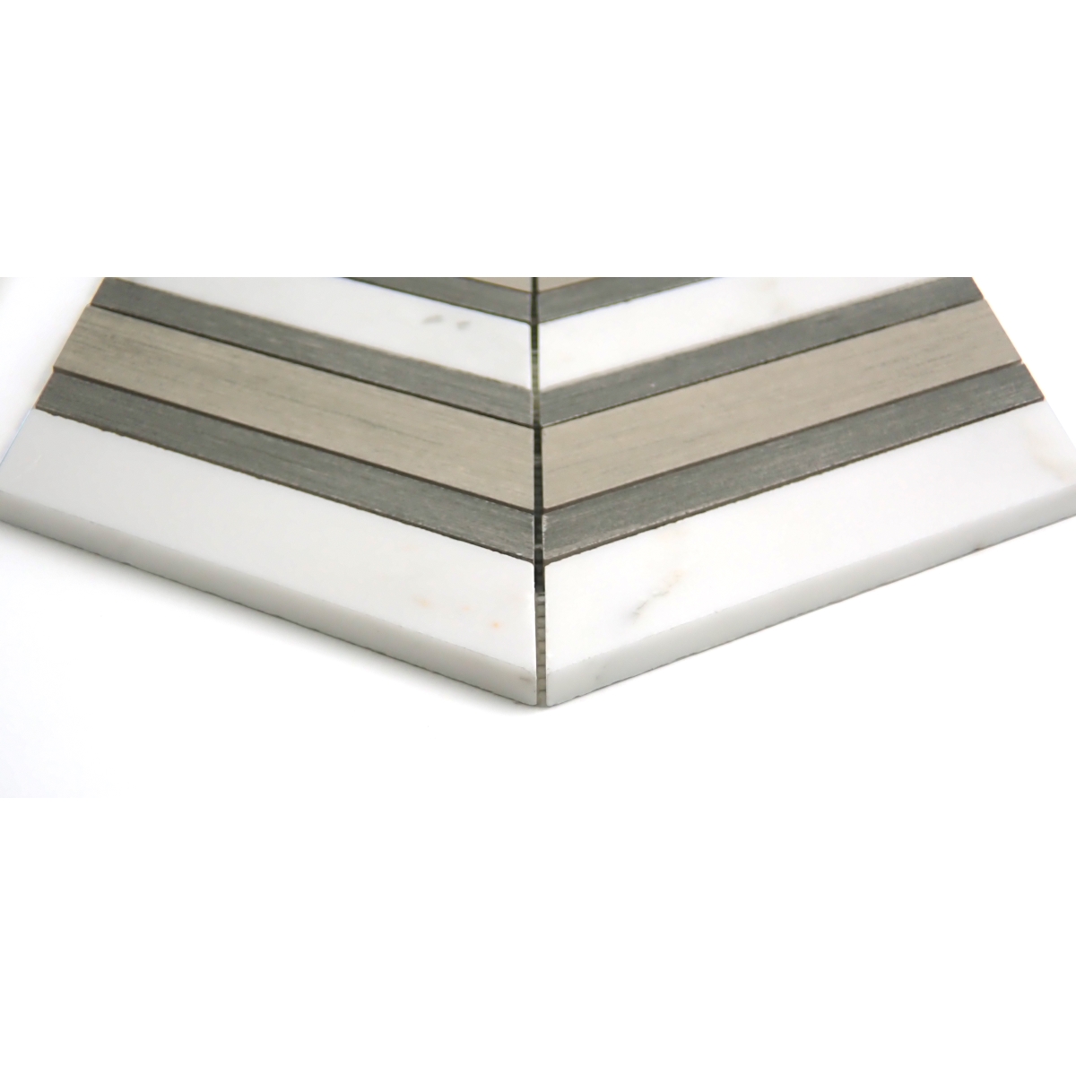 Intrigue Chevron Polished Matte Mosaic