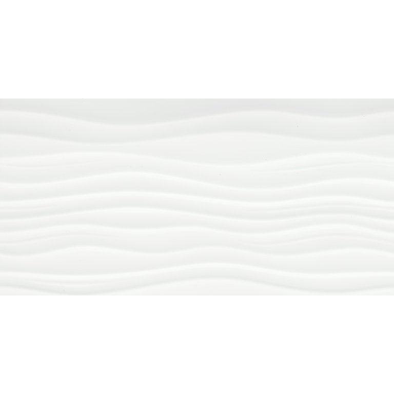 Jazz - 12X24 Ripple, White, Glossy