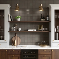 KAZE - 3.86X3.86/12X16, TAUPE, GLOSSY