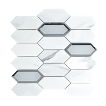 L'AMOUR - 2X5/12X12, WHITE, POLISHED