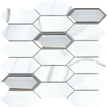 L'AMOUR - 2X5/12X12, WHITE, POLISHED