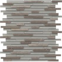 LUCENTE - 12X13, CERTOSA LINEAR STONE & GLASS BLEND, GLOSSY/MATTE