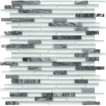 LUCENTE - 12X13, GRAZIA LINEAR STONE & GLASS BLEND, GLOSSY/MATTE