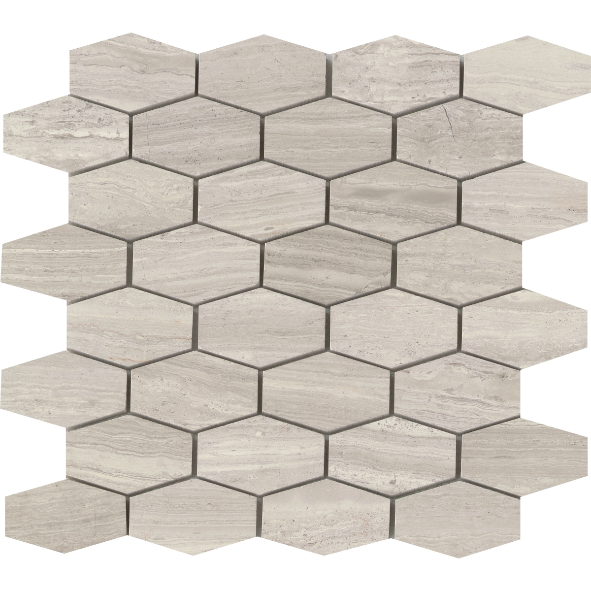 Metro Honed Hexagon Wide Pattern Mosaic