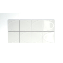 MIZU - 3.86X3.86/8X16, WHITE, GLOSSY