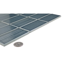 NAGARA - 1.8X3.75/11X11, NAVY, GLOSSY