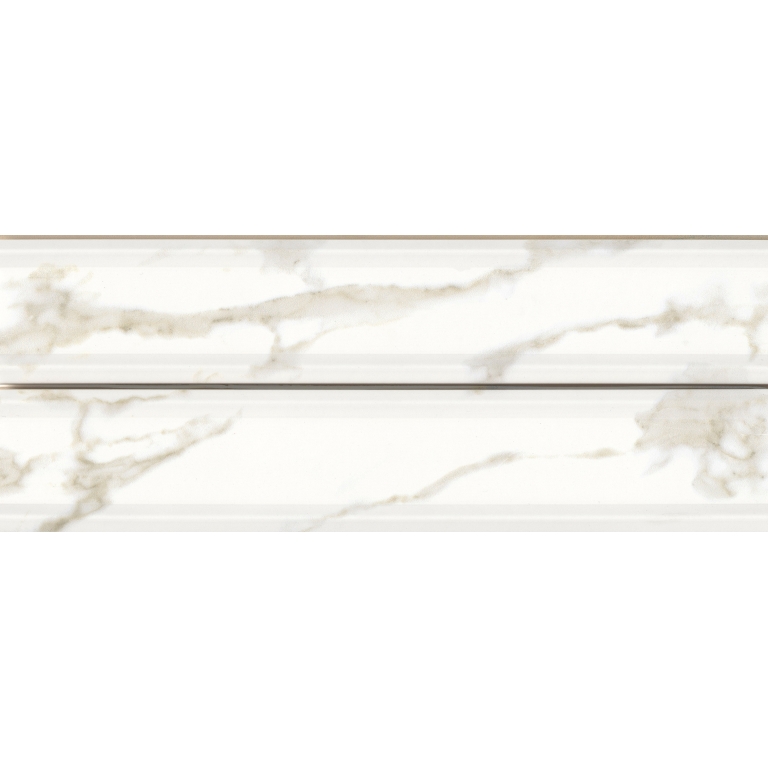 Radiant - 6X16 Stries, Calacata, Matte