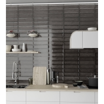 RAKU - 3X12, CHARCOAL, GLOSSY