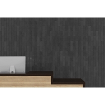 RAKU - 3X12, CHARCOAL, GLOSSY