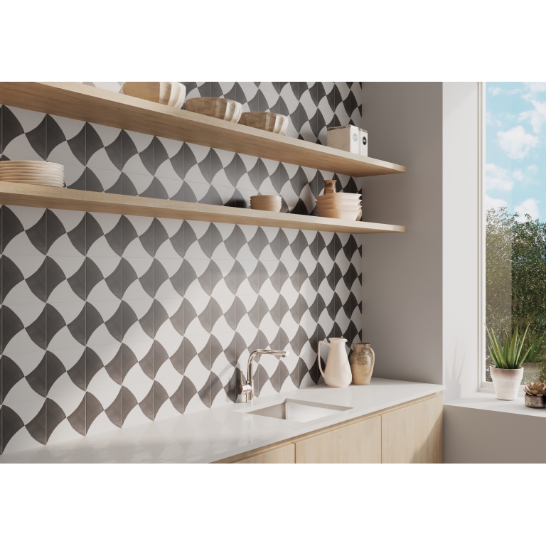 Riddler Tile RIDDLER - 6X6 TIE, NOIR, MATTE | E™ by Emser Tile