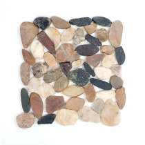 RIVERA PEBBLES - 12X12, 4 COLOR FLAT, HONED
