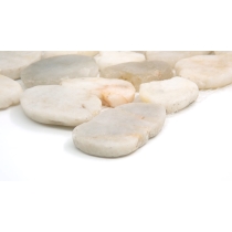 RIVERA PEBBLES - 12X12, CREAM FLAT, HONED