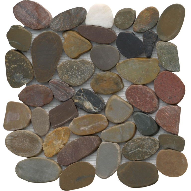 RIVERA PEBBLES - 12X12, NATURAL FLAT, HONED