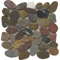 RIVERA PEBBLES - 12X12, NATURAL FLAT, HONED