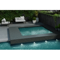 RIVERA PEBBLES - 12X12, BLACK FLAT, HONED