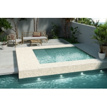 RIVERA PEBBLES - 12X12, CREAM FLAT, HONED