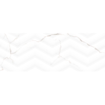 SCULPTURE - 13X36, WHITE CHEVRON, GLOSSY